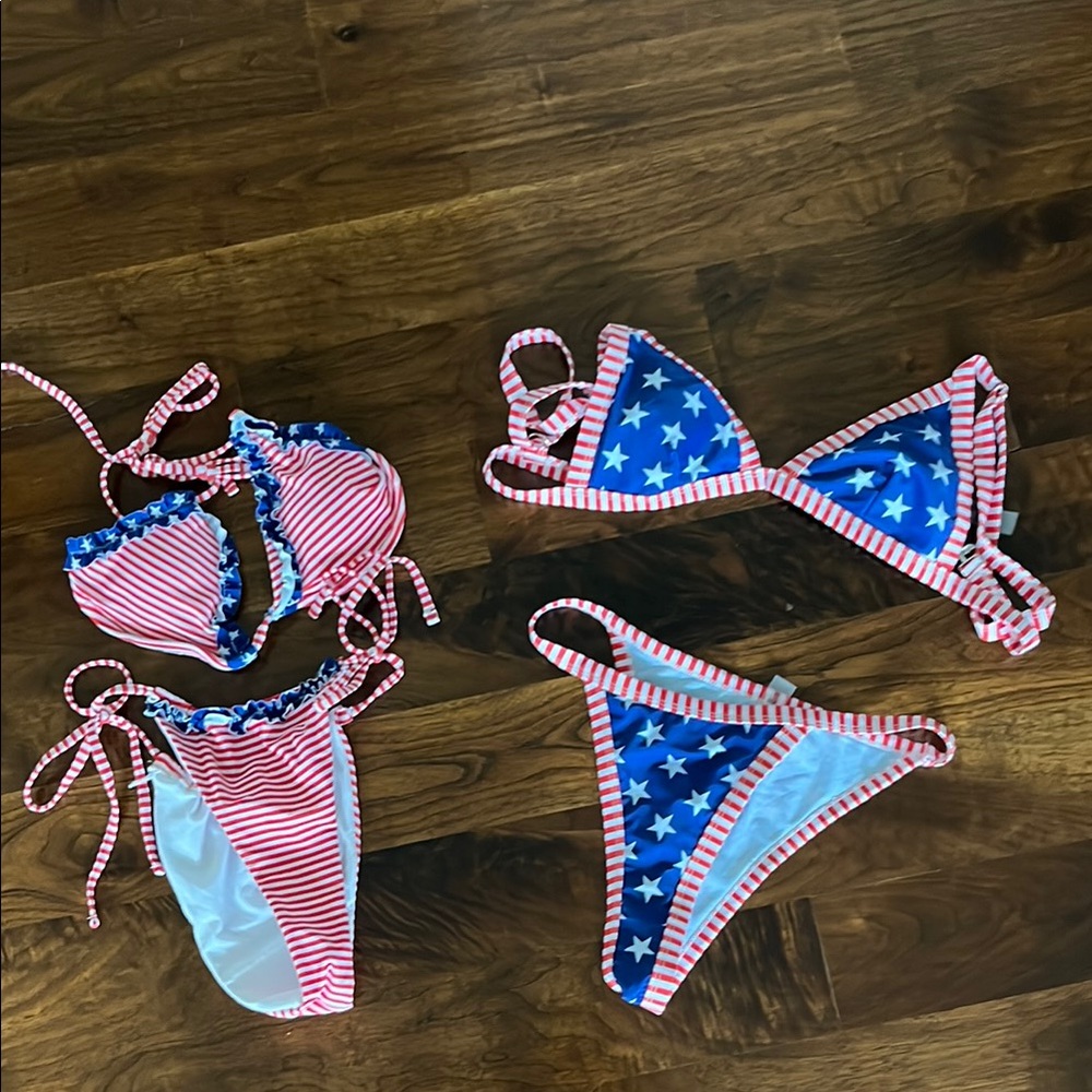 Patriotic Stars and Stripes Bikini Set